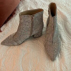Betsey Johnson rhinestone booties